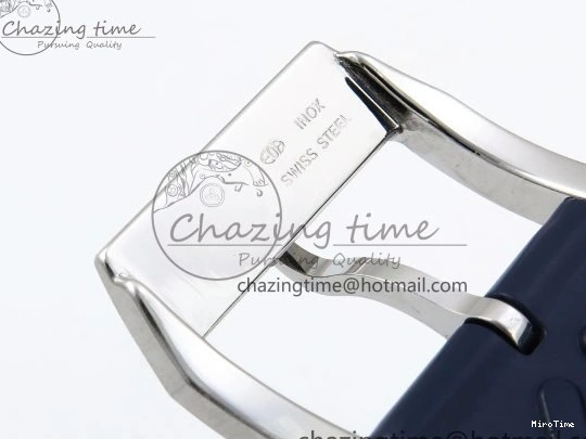 MIROTIME 0412 Casual Portuguese Chrono IW3716 Z+F 1:1 Best Edition White Dial on Blue Rubber Strap A 7016
